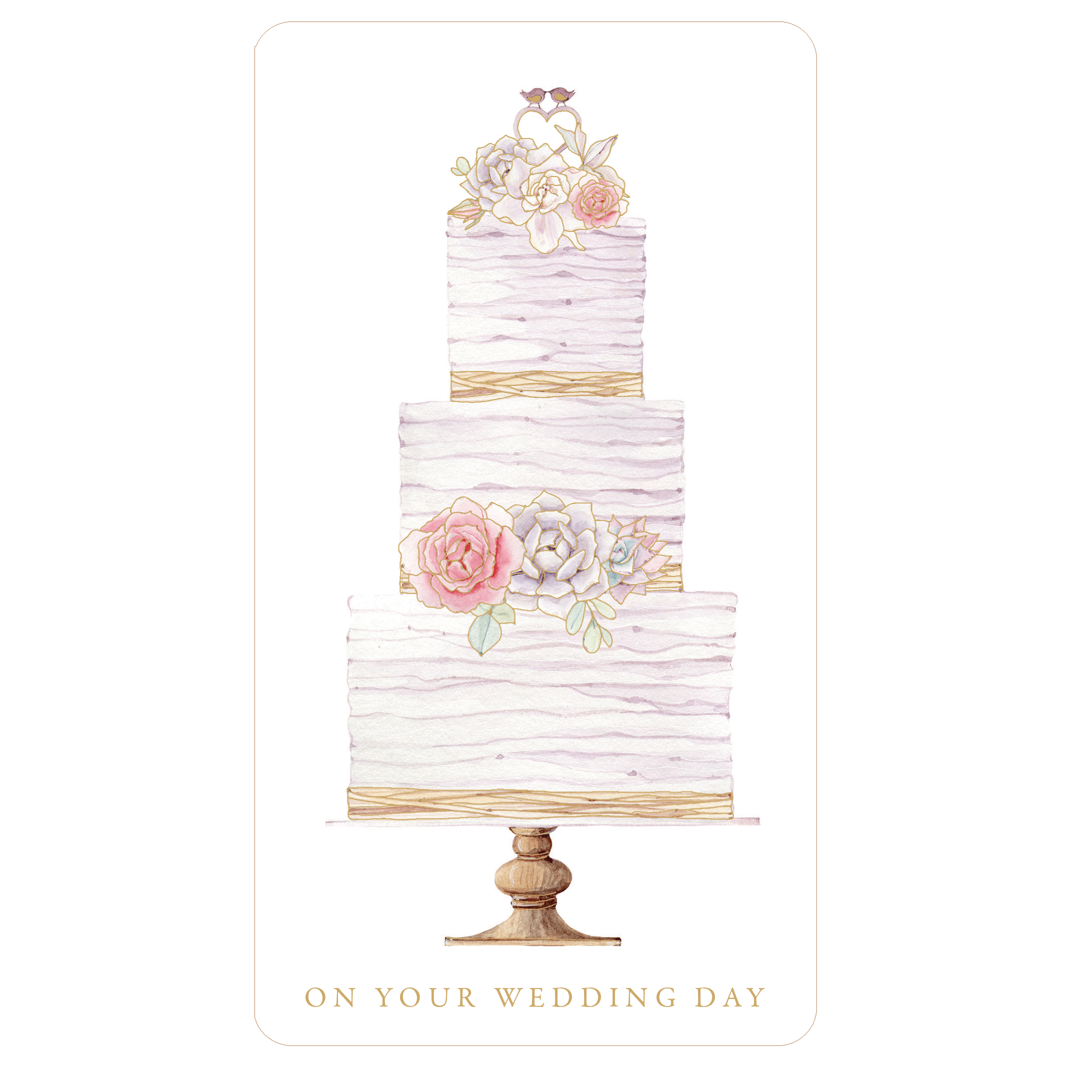 Rustic wedding cake-shaped money card holder by Pictura, designed for wedding gift cards and keepsakes.
